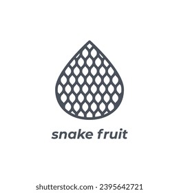 Signo vectorial del símbolo de la fruta de la serpiente aislado en un fondo blanco. color de icono modificable.