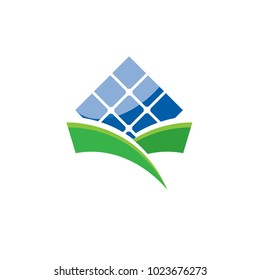 Vector sign solar panel, green energy and renewable 