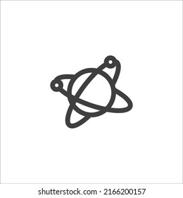 Vector sign of The Solar system symbol is isolated on a white background. Solar system icon color editable.