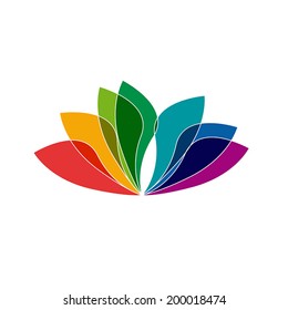 Vector sign spa, yoga and relax. Abstract shape