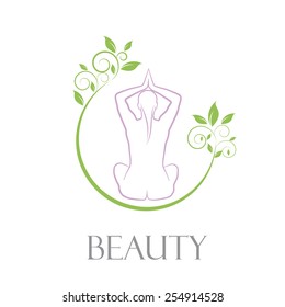 Vector sign spa, yoga and relax