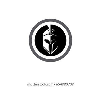 Vector sign. Spartan helmet logo template vector icon design