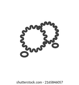 Vector sign of the speech bubbles symbol is isolated on a white background. speech bubbles icon color editable.