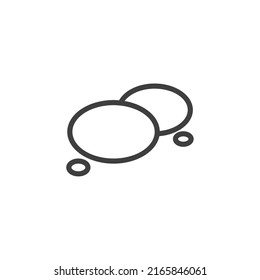 Vector sign of the speech bubbles symbol is isolated on a white background. speech bubbles icon color editable.