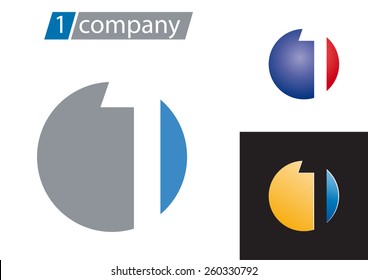 Vector sign spherical number 1
