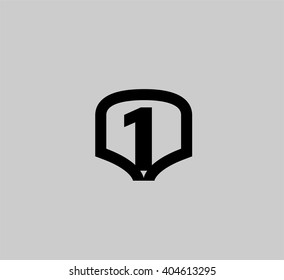 Vector sign spherical number 1
