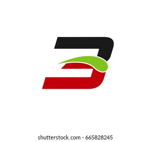 Vector sign spherical number 3
