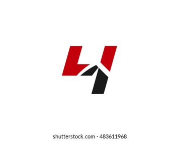 Vector sign spherical number 4 logo
