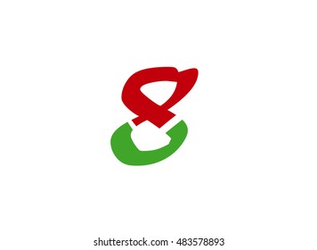 Vector sign spherical number 8
