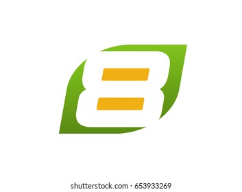 Vector sign spherical number 8
