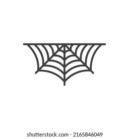 Vector sign of the spider web symbol is isolated on a white background. spider web icon color editable.