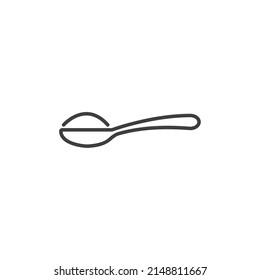 Vector sign of the spoon symbol is isolated on a white background. spoon icon color editable.