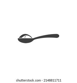 Vector sign of the spoon symbol is isolated on a white background. spoon icon color editable.