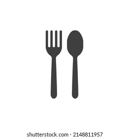 Vector sign of the spoon symbol is isolated on a white background. spoon icon color editable.