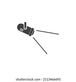 Vector sign of the spotlight symbol is isolated on a white background. spotlight icon color editable.