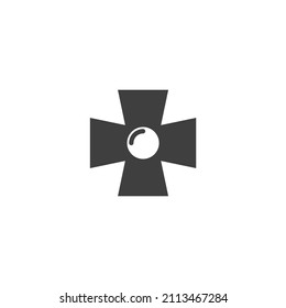 Das Vektorzeichen des Leuchtensymbols ist einzeln auf weißem Hintergrund. Markierungssymbol-Farbe editierbar.