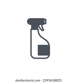 Vektorzeichen des Symbol der Sprayflasche einzeln auf weißem Hintergrund. Symbolfarbe editierbar.