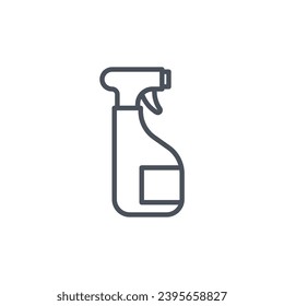 Vektorzeichen des Symbol der Sprayflasche einzeln auf weißem Hintergrund. Symbolfarbe editierbar.