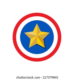 Vector sign star in circle