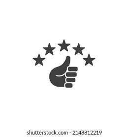 Vector sign of the Star rating symbol is isolated on a white background. Star rating icon color editable.
