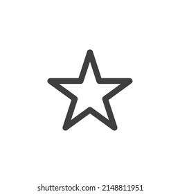 Vector sign of the star symbol is isolated on a white background. star icon color editable.