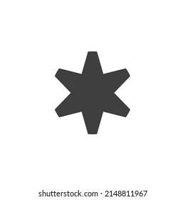 Vector sign of the star symbol is isolated on a white background. star icon color editable.