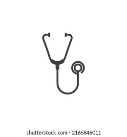 Vector sign of the Stethoscope symbol is isolated on a white background. Stethoscope icon color editable.