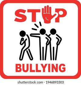 VECTOR SIGN stop bullying. Stop bullying at school