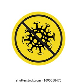 Vector sign Stop Coronavirus - concept illustration. Coronavirus outbreak. Novel coronavirus 2019-nCoV - pandemic concept. Virus Infection. Medical wallpaper. Quarantine poster. Vector