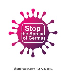 A Vector Sign Of Stop The Spread Of Germ 