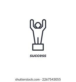 Vector sign success symbol is isolated on a white background. icon color editable.