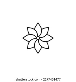 Vector sign suitable for web sites, apps, articles, stores etc. Simple monochrome illustration and editable stroke. Line icon of flower 