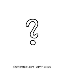 Vector sign suitable for web sites, apps, articles, stores etc. Simple monochrome illustration and editable stroke. Line icon of question mark 