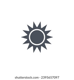 Vector sign of the sunlight symbol isolated on a white background. icon color editable.