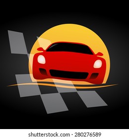 Vector sign supercar