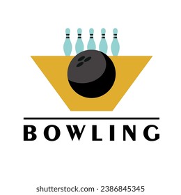 Vector sign symbol bowling alley