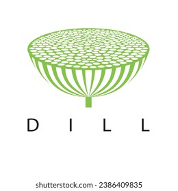 Vector sign symbol dill inflorescence