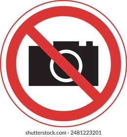 vector sign symbol no photography allowed