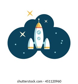 vector sign symbol rocket.