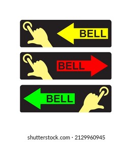 vector sign system bell for office, house, hotels, appartment, villa