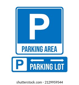 Vector sign system for parking lot or parking area