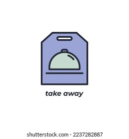 Vector sign take away symbol is isolated on a white background. icon color editable.