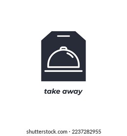 Vector sign take away symbol is isolated on a white background. icon color editable.