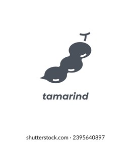 Vector sign of the tamarind symbol isolated on a white background. icon color editable.