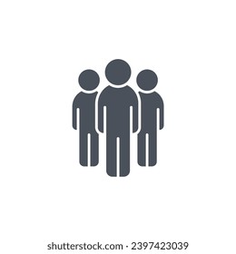 Vector sign of the team symbol isolated on a white background. icon color editable.