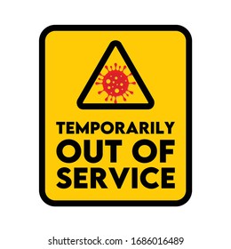 a vector sign of temporarily closed due to stop the spread of Germs