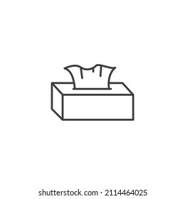 Vector sign of the Tissue box symbol is isolated on a white background. Tissue box icon color editable.