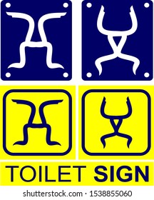 vector sign toilet simple clasic