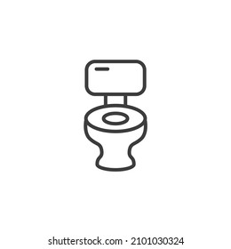 Vector sign of the toilet symbol is isolated on a white background. toilet icon color editable.