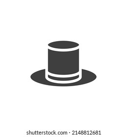 Vector sign of the top hat symbol is isolated on a white background. top hat icon color editable.
